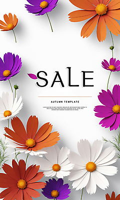 PSD 편집이미지 디자인 배너 프레임 이벤트 사람없음 쇼핑 세일 가을 코스모스 카피스페이스 이미지편집 계절 꽃 공백 파일형식
