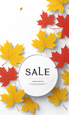 PSD 편집이미지 디자인 배너 단풍 낙엽 이벤트 사람없음 쇼핑 세일 가을 원형프레임 카피스페이스 이미지편집 계절 잎 프레임 공백 원형 파일형식
