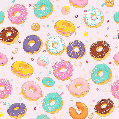 JPG 해외이미지 분홍색 패턴 일러스트 사람없음 컬러풀 초콜릿 패턴백그라운드 도넛 달콤 스프링클 해외202309 해외일러스트 컬러 백그라운드 무늬 디저트 장식 맛 파일형식
