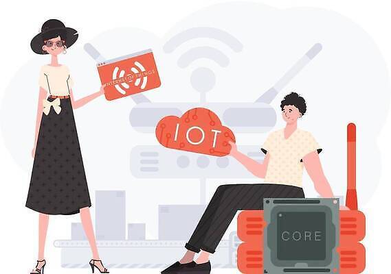 EPS 해외이미지 전신 모자 여자 남자 일러스트 협력 들기 앉기 성인 두명 선글라스 구름모양 인터넷창 사물인터넷 성인만 해외202309 해외일러스트 모양 잡화 안경 인터넷 모션 정보기술 사람 파일형식 벡터 구름_자연