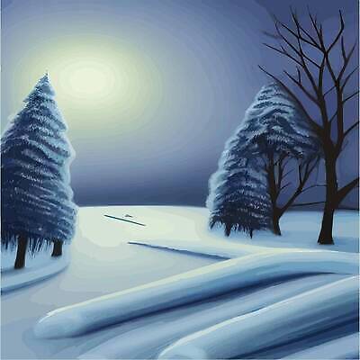 EPS 해외이미지 나무 일러스트 사람없음 설원 겨울풍경 눈덮임 해외202309 해외일러스트 식물 컨셉 겨울 눈_날씨 풍경 파일형식 벡터