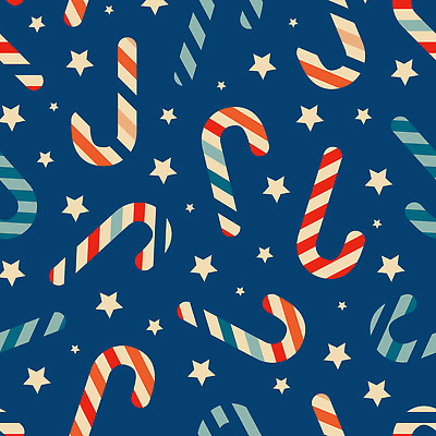 EPS 해외이미지 크리스마스 패턴 일러스트 사람없음 패턴백그라운드 빈티지 남색 지팡이사탕 크리스마스장식지팡이 해외202309 해외일러스트 기념일 컬러 백그라운드 컨셉 크리스마스장식 무늬 사탕 파일형식 벡터