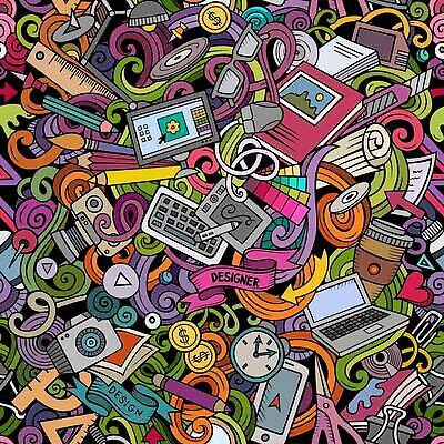 EPS 해외이미지 디자인 안경 백그라운드 패턴 일러스트 자 사람없음 노트북 태블릿 카메라 키보드 마우스 낙서 가득함 클립 커터칼 태블릿펜 해외일러스트 컬러칩 잡화 무늬 문구용품 전자제품 스마트기기 펜 컴퓨터용품 사무용품 파일형식 벡터