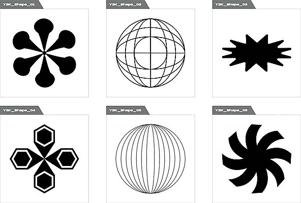 EPS 해외이미지 디자인 일러스트 추상 사람없음 그래픽 세트 검은색 원형 라인아트 입체 기하학 해외202309 해외일러스트 도형 선 컬러 무늬 파일형식 벡터
