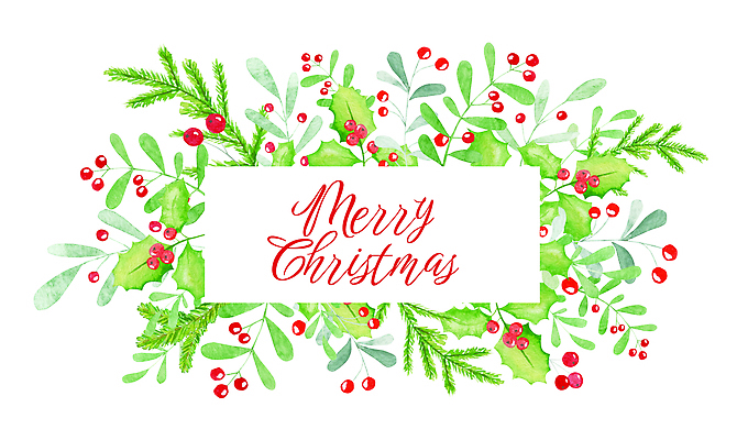 JPG 해외이미지 손글씨 영어 열매 잎 크리스마스 일러스트 붓터치 프레임 사람없음 사각형 번짐 필기체 해외202309 해외일러스트 도형 식물 문자 기념일 파일형식 효과