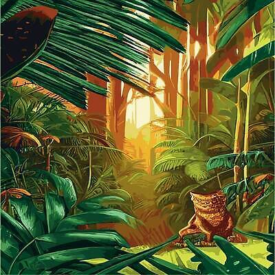 EPS 해외이미지 백그라운드 잎 일러스트 자연 사람없음 초록색 열대우림 해외202309 해외일러스트 식물 컬러 숲 생태계 파일형식 벡터