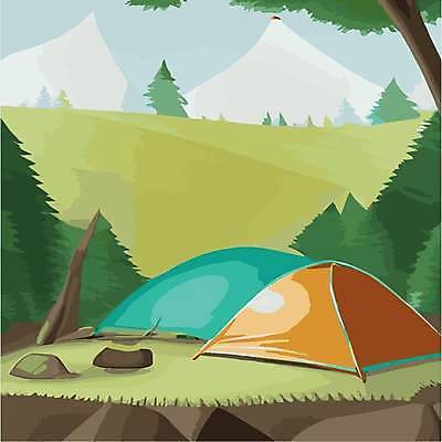 EPS 해외이미지 나무 여행 일러스트 산 텐트 사람없음 캠핑 모닥불 캠핑장 해외202309 해외일러스트 식물 불 레저 캠핑도구 파일형식 벡터