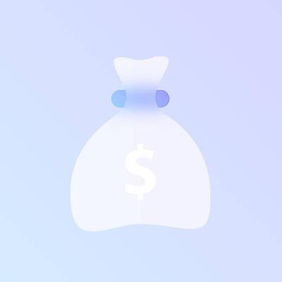 EPS 해외이미지 일러스트 사람없음 파란색 달러 흰색 투명 돈자루 글래스모피즘 해외202309 해외일러스트 디자인 컬러 돈 파일형식 벡터