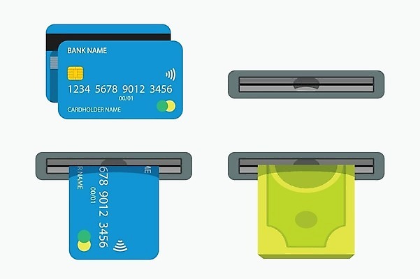 EPS 해외이미지 손 백그라운드 컨셉 지폐 돈 일러스트 비즈니스 금융 세트 달러 기계 장비 저축 신용카드 재산 플랫 수집 고객 서비스 보안 투자 상업 전자 ATM 고립 인출 자동 터미널 해외202309 해외일러스트 안전 신체부위 경제 파일형식 벡터