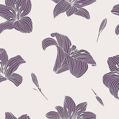 EPS 해외이미지 백그라운드 꽃무늬 패턴 일러스트 사람없음 보라색 빈티지 해외202309 해외일러스트 꽃 컬러 컨셉 무늬 파일형식 벡터