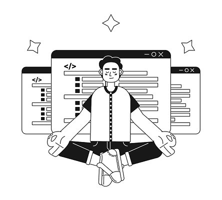 EPS 해외이미지 편집 직업 백그라운드 컨셉 스티커 인터넷 일러스트 추상 잉크 흑백 미술 사람 컴퓨터 점 그림 애니메이션 온라인 개발 고립 대본 얇은 엘리먼트 패기 프로그래머 프로그래밍 벡터 코딩 미니멀리스트 자극 해외202309 해외일러스트 무늬 문화예술 촬영기법 전자제품 작업 자신감 컴퓨터교육 파일형식