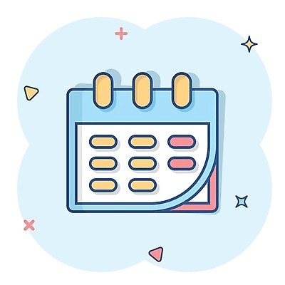 EPS 해외이미지 하늘색 일러스트 사람없음 반짝임 달력 심볼 심플 해외202309 해외일러스트 모션 파란색 파일형식 벡터