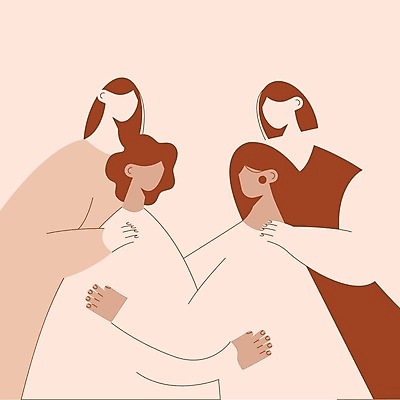 EPS 해외이미지 캐릭터 손 커플 여자 행복 실루엣 컨셉 2 일러스트 가족 관계 포옹 함께함 사랑 사람 친구 뷰티 힘 우정 쌍 플랫 만화 긍정 언니 고립 돌봄 지원 평등 헬프 벡터 해외202309 해외일러스트 일러캐릭터 감정 안기 모션 촬영기법 신체부위 도움 자매 파일형식