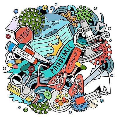 EPS 해외이미지 디자인 포스터 과학 일러스트 실험 가면 안전 치료 세계 열 신용카드 허파 호흡기관 바이러스 보호 낙서 그래피티 질병 위험 만화 오브젝트 감염 조심 구성 그만 백신 전염병 사스 벡터 코로나바이러스 해외202309 해외일러스트 컨셉 의학 금융 장기_의학 그림 파일형식