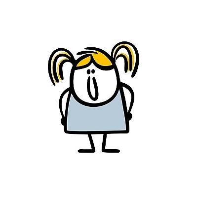 EPS 해외이미지 여자 어린이 인물캐릭터 일러스트 한명 머리카락 낙서 심플 소녀한명만 해외202309 해외일러스트 일러캐릭터 캐릭터 1 사람 머리 여자한명만 소녀만 파일형식 벡터