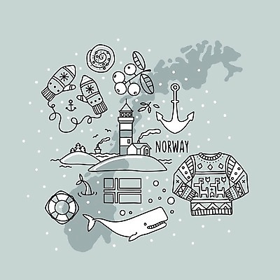 EPS 해외이미지 동물 전통 유럽 문화 어린이 여행 지도 겨울 일러스트 자연 산 등대 노르웨이 어류 여러명 건물 목재 세트 깃발 도시 낙서 스케치 심볼 고래 오브젝트 그림 기념품 손그림 북쪽 타운 닻 구명용품 따뜻한음료 스칸디나비아 전국 벡터 손모아장갑 해외202309 해외일러스트 나무 건축물 계절 나라 음료 장갑 다수 재료 포유류 미술 사람 수중동물 안전장비 방향 생태계 파일형식