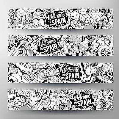 EPS 해외이미지 템플릿 배너 유럽 문화 음식 여행 컨셉 라인일러스트 일러스트 명함 야외 장식 여름 세트 컬러풀 축제 기타 깃발 역사 스페인 재산 낙서 만화 스케치 오브젝트 황소 엽서 윤곽 스페인어 웹디자인 타파스 플라멩코 헤딩 벡터 해외202309 해외일러스트 계절 나라 예술 컬러 현악기 미술 금융 축구 세계문화유산 소 애피타이저 편지 파일형식