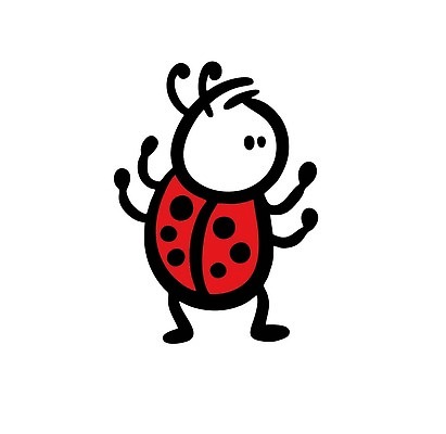 EPS 해외이미지 인물캐릭터 일러스트 한명 사람 낙서 심플 무당벌레 해외202309 해외일러스트 일러캐릭터 캐릭터 1 곤충 파일형식 벡터