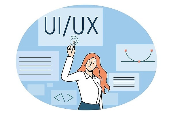 EPS 해외이미지 여자 와이셔츠 일러스트 비즈니스 그래프 한명 상반신 성인 스크린 터치 가리킴 인터페이스 성인여자한명만 해외202309 해외일러스트 1 셔츠 사람 손짓 여자한명만 성인여자만 파일형식 벡터