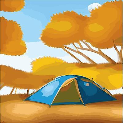 EPS 해외이미지 나무 템플릿 여행 단풍 일러스트 텐트 사람없음 캠핑 캠핑장 해외202309 해외일러스트 식물 잎 레저 캠핑도구 파일형식 벡터