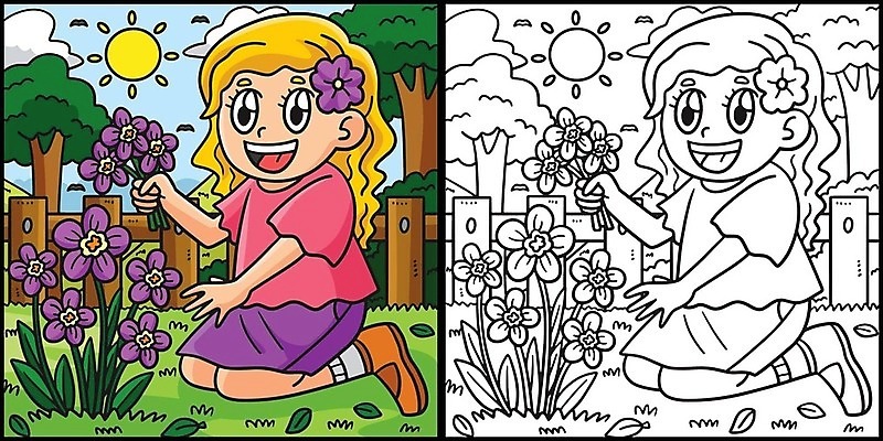 EPS 해외이미지 클립아트 디자인 계절 꽃 행복 실루엣 어린이 선 컬러 백그라운드 일러스트 미술 그래픽 컬러풀 뷰티 맑음 봄 낙서 만화 수집 그림 윤곽 손그림 페이지 걸음마 색칠공부 벡터 해외202309 해외일러스트 식물 감정 모션 날씨 문화예술 촬영기법 사람 학습 색칠 파일형식 교육