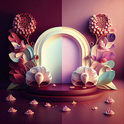 포토 JPG 해외이미지 꽃 프레임 사람없음 빨간색 화려 우아함 단상 해외202309 해외일러스트 해외포토 식물 컬러 컨셉 파일형식