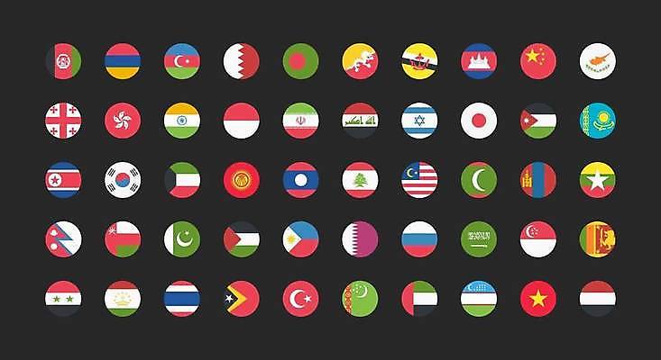 EPS 해외이미지 배너 아시아 여행 인터넷 일러스트 비즈니스 한국 동양인 세트 세계 지구본 일본 축구 중국 깃발 원형 플랫 몽골 대만 심볼 대륙 베트남 인도네시아 배지 캄보디아 아라비아 네팔 라오스 동쪽 칠면조 남쪽 사우디아라비아 방글라데시 이라크 이란 이스라엘 전국 파키스탄 벡터 해외202309 해외일러스트 도형 나라 중동 조류 인종 구기 동남아시아 방향 서아시아 남아시아 파일형식 동물 스포츠 사람
