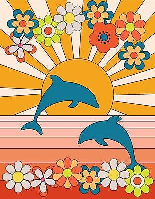 EPS 해외이미지 디자인 꽃 포스터 바다 무지개 꽃무늬 오렌지 일러스트 휴가 그래픽 빨간색 컬러풀 태양 유행 축제 수확 60대 인쇄 향수 돌고래 복고 디스코 데이지 긍정 70대 회복 히피 스타일 힙스터 벡터 해외202309 해외일러스트 자연요소 식물 패션 노년 음악 컬러 컨셉 무늬 농업 과일 포유류 수중동물 화장품 춤 파일형식