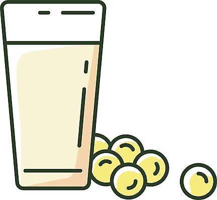 EPS 해외이미지 일러스트 잔 콩 사람없음 두유 해외202309 해외일러스트 식기 곡류 파일형식 벡터