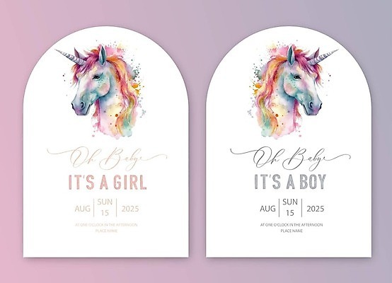 EPS 해외이미지 행복 일러스트 캘리그라피 붓터치 사랑 사람없음 컬러풀 파티 축하 신비 엽서 번짐 초대 성별 유니콘 베이비샤워 해외202309 해외일러스트 감정 컬러 컨셉 이벤트 편지 파일형식 벡터 효과