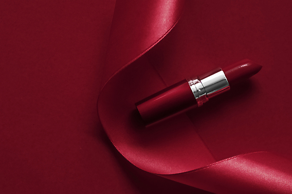 포토 JPG 해외이미지 리본 사람없음 뷰티 화장품 립스틱 오브젝트 버건디 해외202309 해외포토 빨간색 파일형식