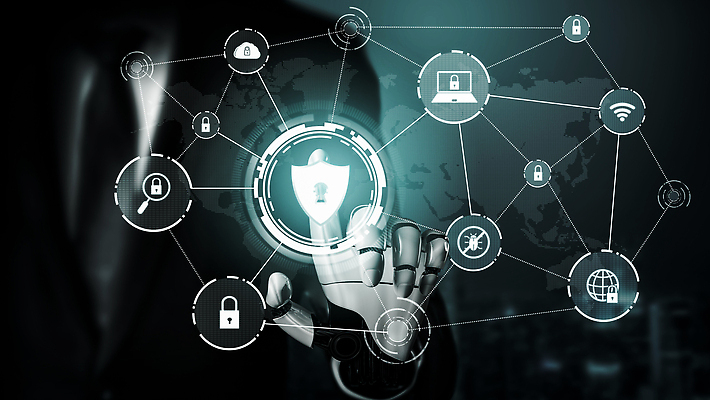 포토 해외이미지 손 비즈니스 돋보기 미래 자물쇠 신체부위 파란색 노트북 지구본 스크린 기계 터치 금지 가리킴 로봇 보안 열쇠구멍 방패 AI_인공지능 해외202309 해외포토 AI파일 컬러 컨셉 안전 사람 손짓 전자제품 파일형식 벡터