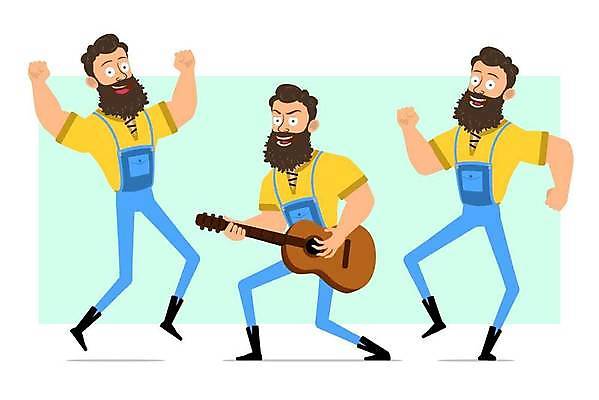 EPS 해외이미지 캐릭터 남자 행복 얼굴 음악 일러스트 노래 놀이 수염 피곤 말하기 서기 미소 사람 소년 목재 세트 걷기 마을 점프 힘 분노 기타 청바지 표현 춤 작업 플랫 농부 숲 만화 사인 근육질 애니메이션 고립 벌목 스타일 벡터 해외202309 해외일러스트 일러캐릭터 나무 직업 감정 어린이 컨셉 재료 바지 모션 현악기 근육 문화예술 표정 신체부위 몸매 파일형식