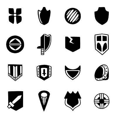 EPS 해외이미지 모양 디자인 실루엣 일러스트 추상 프레임 그래픽 장식 세트 픽토그램 장비 수비 중세 보호 수집 심볼 사인 보안 심플 방패 휘장 방화벽 사생활 엘리먼트 벡터 미니멀 해외202309 해외일러스트 컨셉 무늬 모션 촬영기법 안전 역사 파일형식