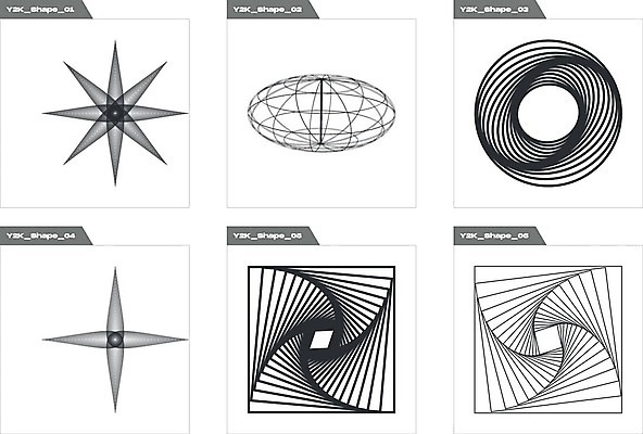 EPS 해외이미지 디자인 일러스트 추상 사람없음 그래픽 세트 사각형 검은색 원형 라인아트 입체 기하학 타원형 착시 착시효과 해외202309 해외일러스트 도형 선 컬러 무늬 파일형식 벡터 효과