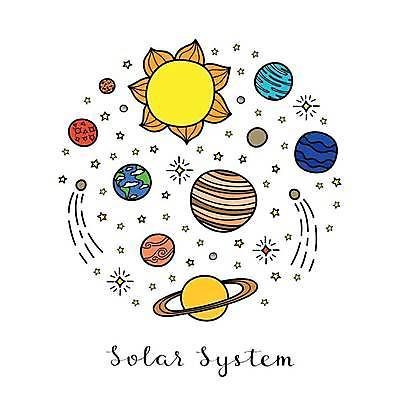 EPS 해외이미지 별 지구 일러스트 사람없음 태양 우주 원형 낙서 가득함 손그림 드로잉 토성 목성 운석 금성 수성 천왕성 해왕성 화성 아기자기 해외202309 해외일러스트 자연요소 도형 컨셉 미술 행성 파일형식 벡터