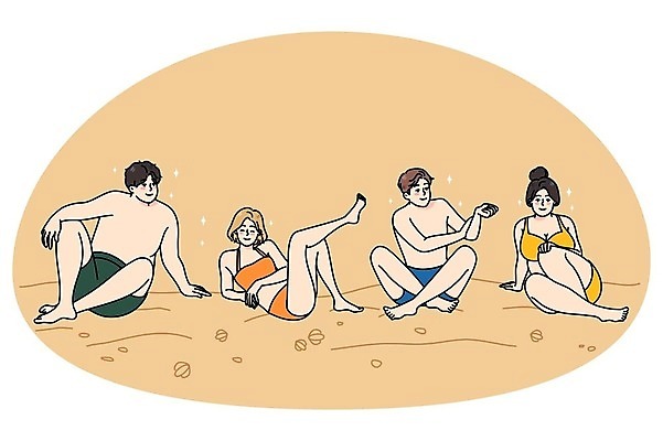 EPS 해외이미지 라이프스타일 남자 수영복 행복 바다 섬 여행 컨셉 일러스트 자연 휴가 휴식 함께함 항해 미소 사람 해변 여름 기쁨 서핑 휴양지 주말 내추럴 이국적 벡터 해외202309 해외일러스트 옷 계절 감정 배_교통 표정 생활 장소 수상스포츠 생태계 파일형식