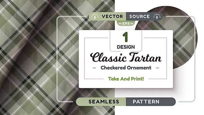 EPS 해외이미지 패턴 일러스트 사람없음 초록색 체크무늬 밀리터리 해외202309 해외일러스트 패션 컬러 무늬 파일형식 벡터