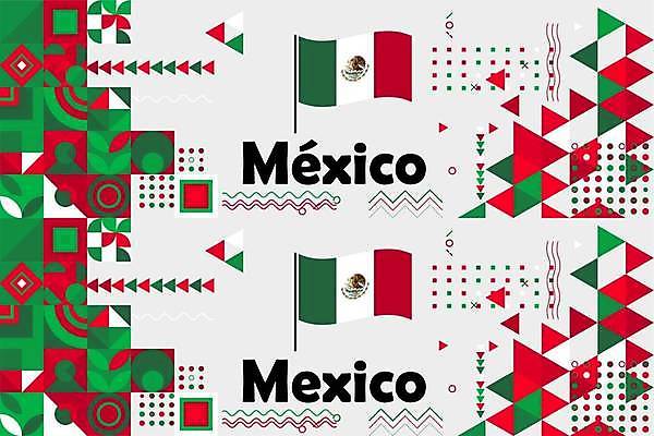 EPS 해외이미지 템플릿 디자인 배너 포스터 문화 컬러 여행 백그라운드 컨셉 패턴 일러스트 비즈니스 추상 휴가 멕시코 그래픽 빨간색 파란색 뷰티 노란색 우주 페인트 자유 축하 깃발 붓 심볼 사인 애국심 독립 엘리먼트 전국 정부 정치 폴리곤 벡터 해외202309 해외일러스트 북아메리카 무늬 파일형식
