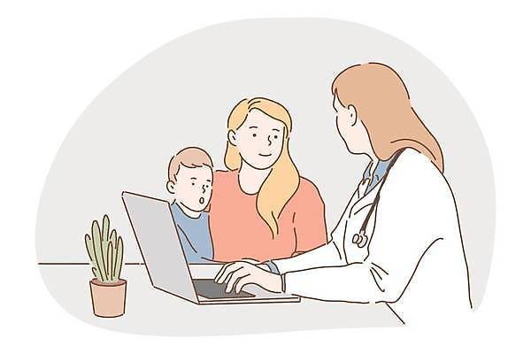 EPS 해외이미지 캐릭터 여자 행복 아들 어린이 컨셉 일러스트 청진기 엄마 건강 병원 미소 사람 소년 치료 노트북 약 고통 시험 환자 간호사 의사 아기 만화 방문 테라피 돌봄 소아과의사 치료사 해외202309 해외일러스트 일러캐릭터 직업 교육 남자 감정 의학 가족 의료기기 모션 표정 전자제품 뷰티 의료진 파일형식 벡터