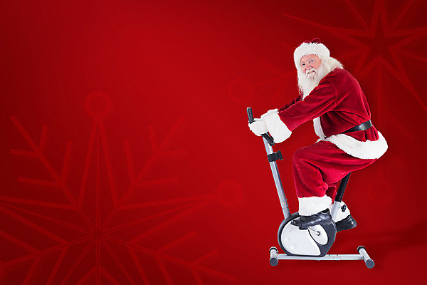 포토 JPG 해외이미지 전신 노년 남자 크리스마스 한명 옆모습 빨간색 산타클로스 운동기구 노인남자한명만 홈트레이닝 해외202004 해외포토 1 기념일 뷰포인트 컬러 사람 성인 운동 헬스 남자한명만 노인남자만 파일형식