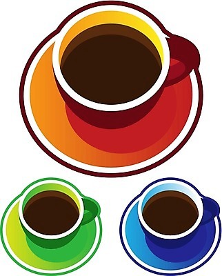 EPS 해외이미지 클립아트 커피 음료 일러스트 컵 빨간색 초록색 파란색 코코아 따뜻한음료 해외202004 해외일러스트 식기 컬러 파일형식 벡터