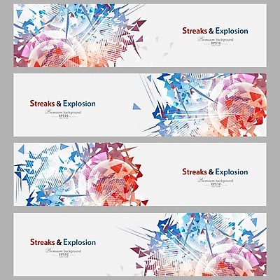 EPS 해외이미지 배너 백그라운드 패턴 일러스트 추상 사람없음 세트 컬러풀 모자이크 기하학 해외202004 해외일러스트 컬러 무늬 파일형식 벡터