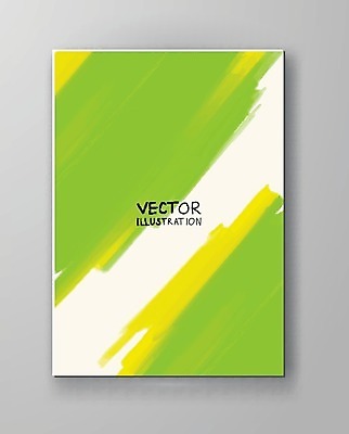 EPS 해외이미지 템플릿 디자인 배너 포스터 종이 백그라운드 일러스트 벽지 수채화 미술 사람없음 그래픽 장식 초록색 노란색 페인트 얼룩 그림 캔버스 페이지 엘리먼트 해외202004 해외일러스트 컬러 문화예술 파일형식 벡터