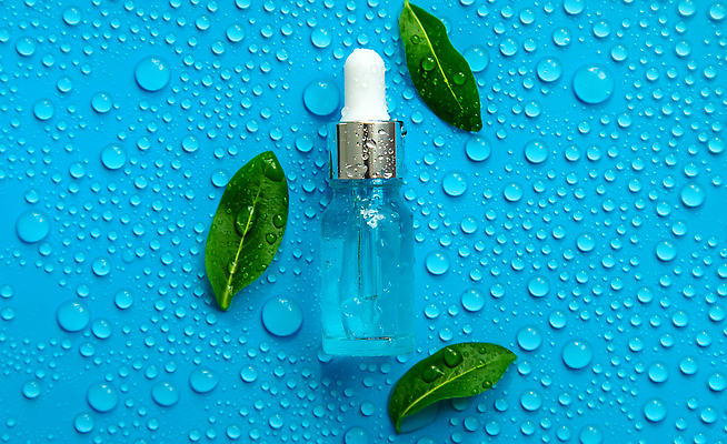 포토 JPG 해외이미지 하늘색 백그라운드 잎 자연 사람없음 아웃포커스 뷰티 신선 오일 수분 내추럴 해외202309 해외포토 식물 음식 촬영기법 파란색 화장품 생태계 파일형식