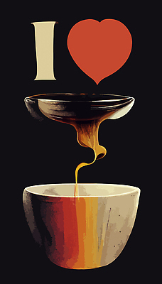 JPG 해외이미지 커피 일러스트 사랑 사람없음 카페 흐름 하트 빈티지 커피잔 그림 복고 해외202309 해외일러스트 모양 감정 음료 컨셉 잔 상점 파일형식