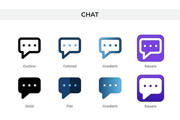 EPS 해외이미지 선 말풍선 사람없음 세트 보라색 다양 면 심볼 심플 채팅 해외202309 컬러 다수 파일형식 벡터