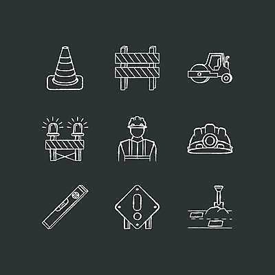 EPS 해외이미지 클립아트 디자인 산업 도로 백그라운드 컨셉 일러스트 포장 노동자 경고 안전 세트 검은색 웹 칠판 블록 흰색 도시 업무 낙서 헬멧 스케치 수집 심볼 사인 그림 분필 윤곽 롤러 손그림 팩 짐차 원뿔 건축업자 계약자 고립 사이렌 주목 활자 벡터 해외202309 해외일러스트 도형 직업 건축 길 컬러 인터넷 교통시설 자동차 미술 화장품 작업 보호장비 계약 초크 활자판 파일형식
