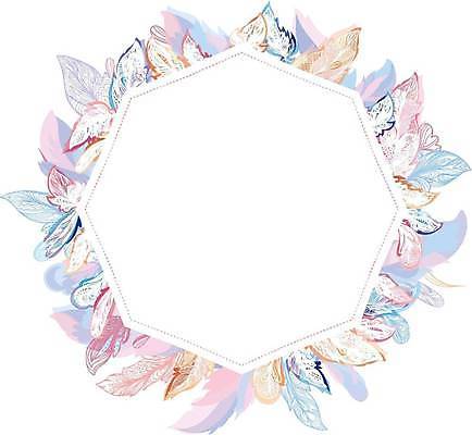 EPS 해외이미지 꽃 잎 일러스트 프레임 사람없음 로맨틱 혼합 해외일러스트 식물 컨셉 파일형식 벡터