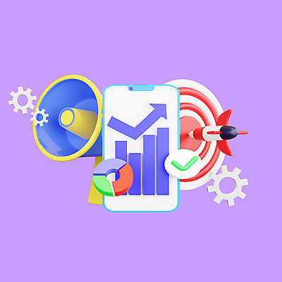 JPG 해외이미지 화살표 일러스트 그래프 사람없음 스마트폰 3D 보라색 확성기 다트판 체크표시 톱니바퀴 상승 다트핀 마케팅 해외202309 해외일러스트 컬러 컨셉 핸드폰 스마트기기 다트 디지털합성 확인 파일형식